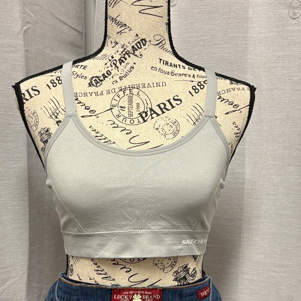 Skechers Gray Sports Bra Sz M